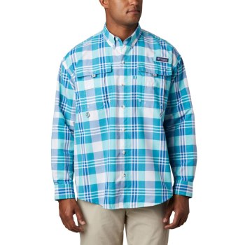 Columbia Muške Košulje - PFG Super Bahama Long Sleeve Svijetlo Tirkizne Visebojne | NLGW-32104